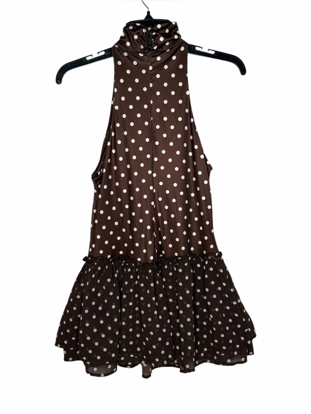 Unbranded Polka Dot Micro Mini Dress Dropped Waist Small/ Medium - Picture 5 of 8